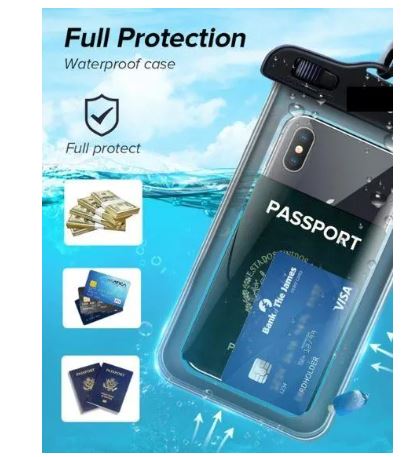 Underwater Waterproof Rainproof Mobile Case PVC Bag Transparent Touch Screen Premium Cell Phone Pouch Cover For Travel Hiking Rainy Season Monsoon