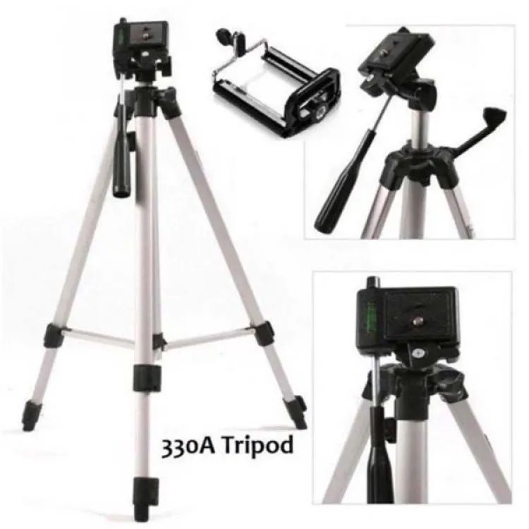 5 Feet Video Stand 330 Big Tripod Mobile Stand For Mobile And DSLR Camera Video Capturing Tripod Stand