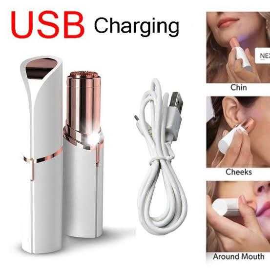Flawless Facial Hair Remover for Women – Painless Lipstick Shape Finishing Touch Trimmer